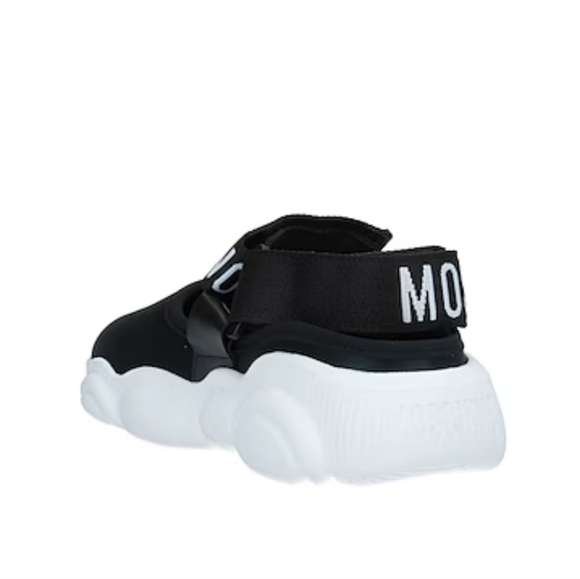 Moschino Teddy Run Sandals Satin Black - Picture 2 of 13